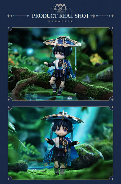 Genshin Impact Wanderer figure outfit and accessory set