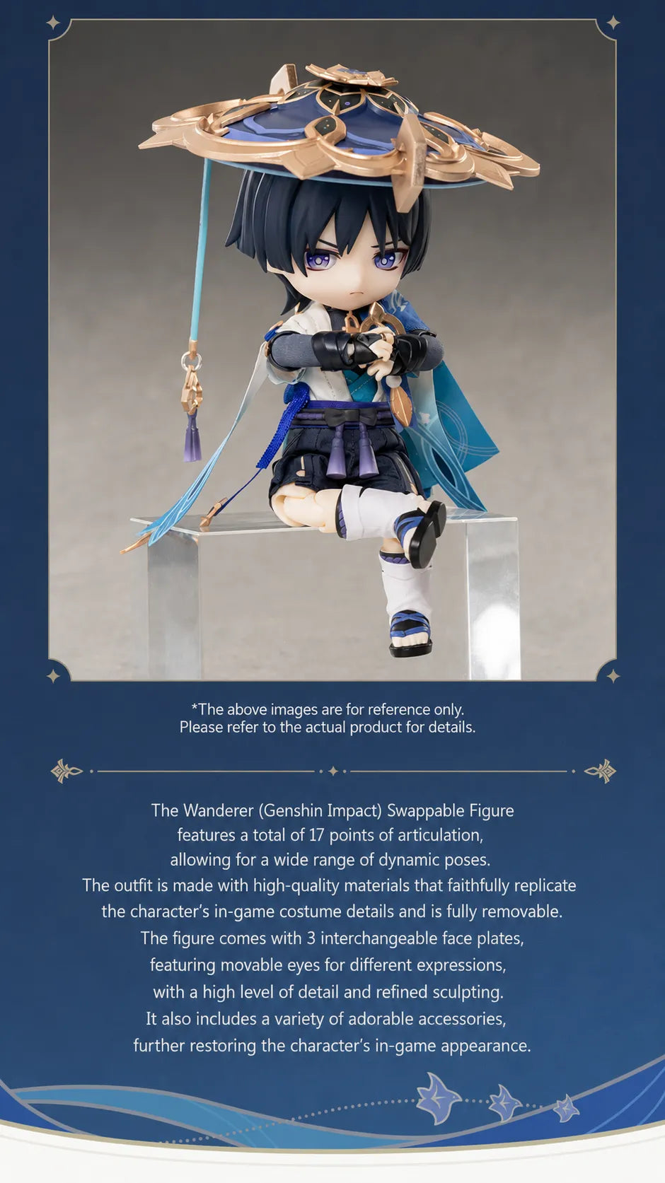 Genshin Impact Wanderer 1/12 figure articulation and character details