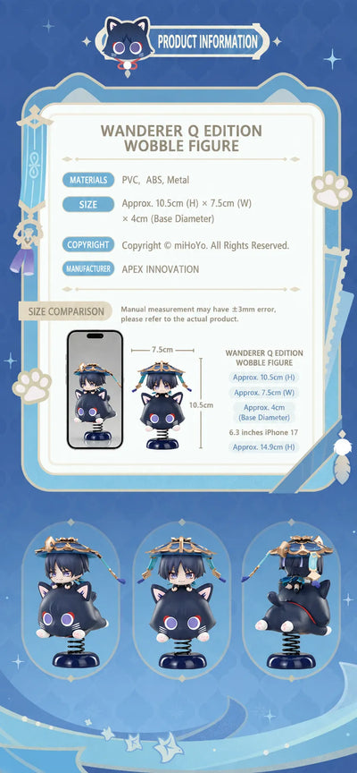 Wanderer wobble figure showing ornate hat and character details