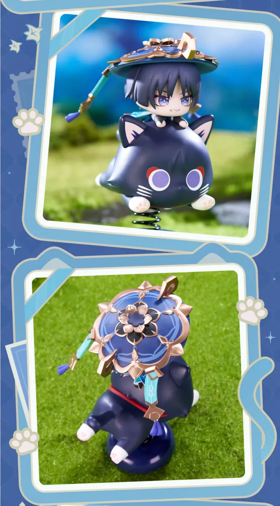 Wanderer chibi wobble figure with spring-mounted base