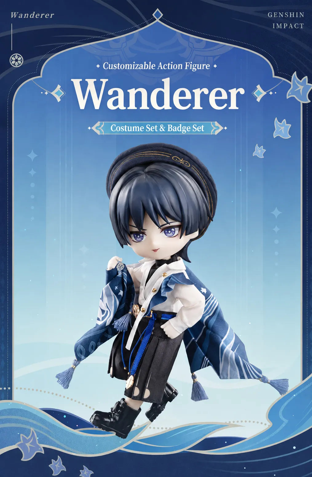 Genshin Impact Wanderer action figure costume set details