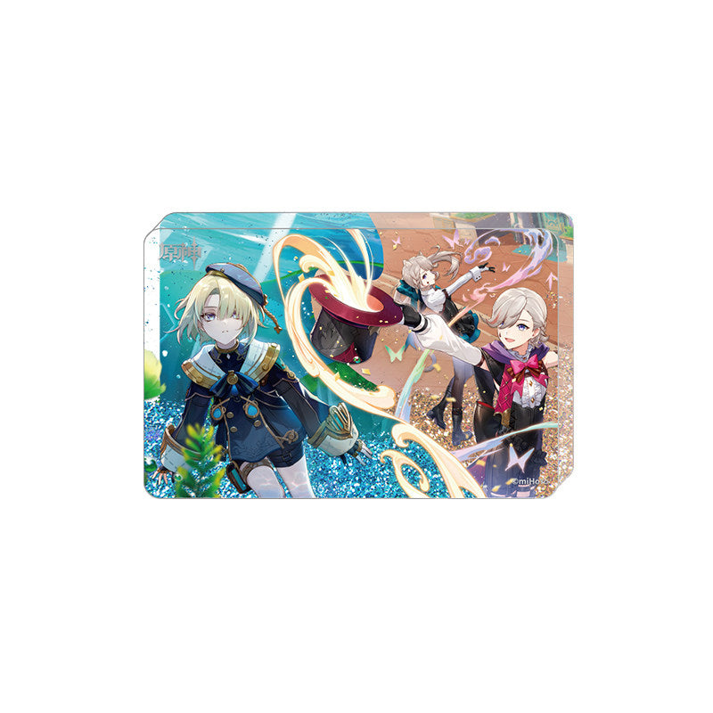 Genshin Impact Wanderer dual-color flowing sand acrylic stand front view with dynamic sand effect