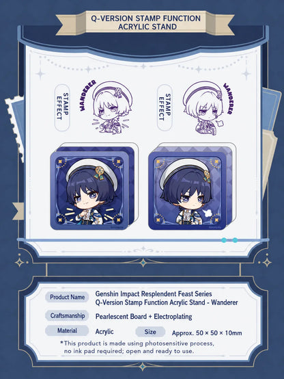 Genshin Impact Wanderer magnetic acrylic photo frame stand detail