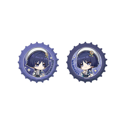 Genshin Impact Wanderer Resplendent Feast chibi magnetic bottle cap badge set