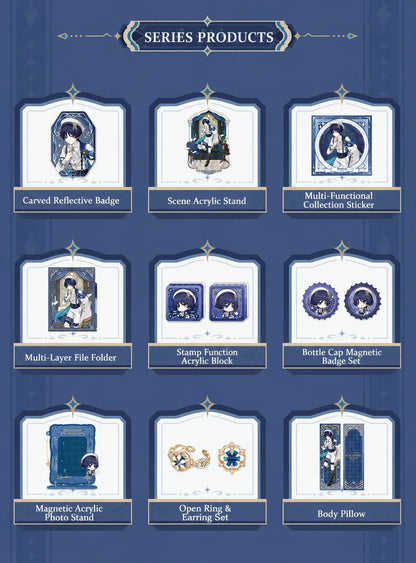 Genshin Impact Wanderer scene acrylic stand layered display detail
