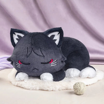 Genshin Impact Wanderer sleeping cat plush toy from the Wandering Cat Tales series