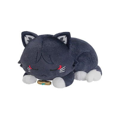 Genshin Impact Wanderer sleeping plush toy on white background