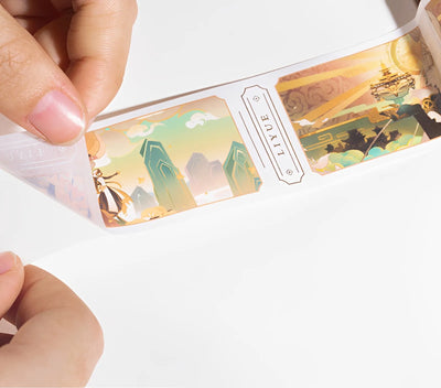 Genshin Impact Inazuma washi tape electro themed scenes and cinematic visuals