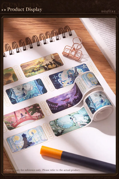 Genshin Impact washi tape used for journaling decoration and creative layouts