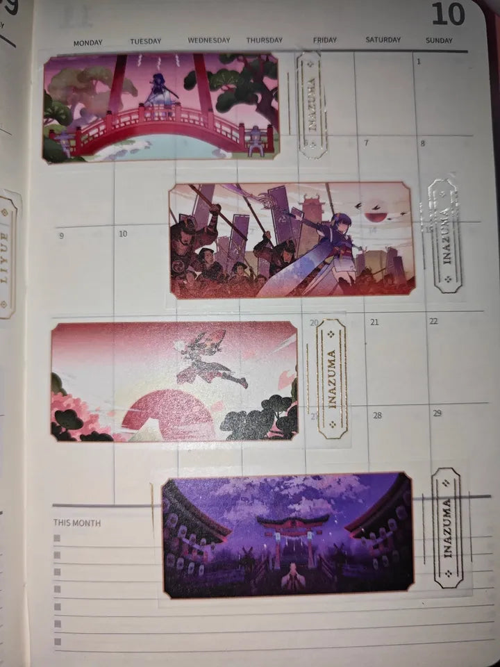 Genshin Impact Shadows of Dust Washi Tape Set – Mondstadt Liyue Inazuma