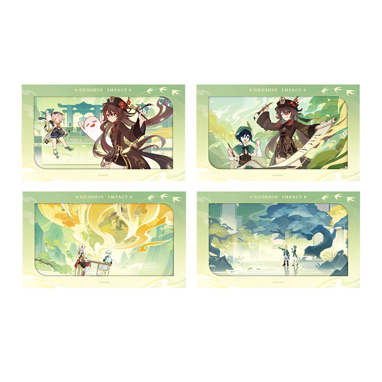 Genshin Impact Waterborne Poetry Collection collectible art card set all versions