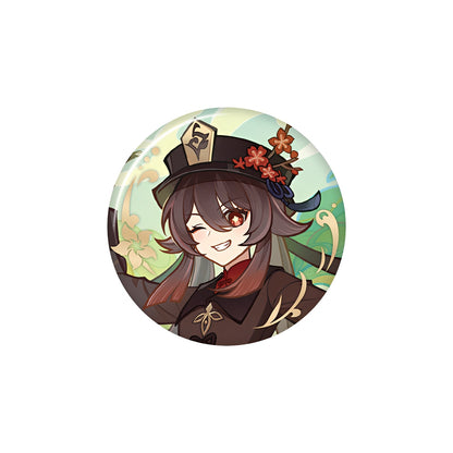 Genshin Impact Hu Tao badge from Waterborne Poetry Collection tinplate design 58mm