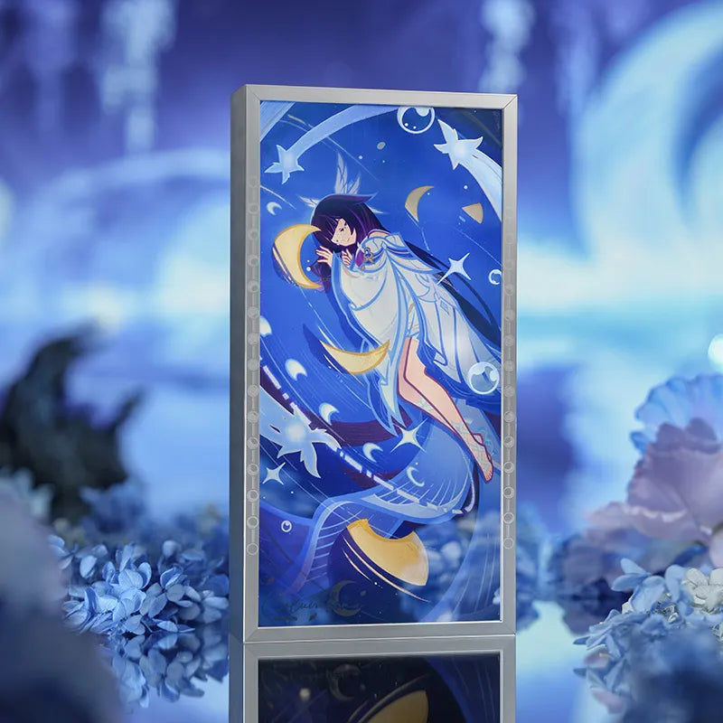 Blessing of the Welkin Moon acrylic light painting with celestial artwork