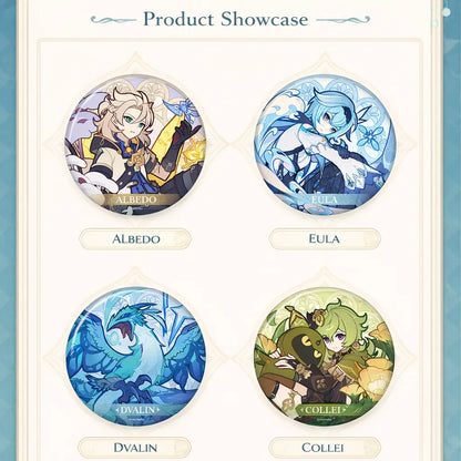 Genshin Impact Whispering Blooms badge series product details material and size
