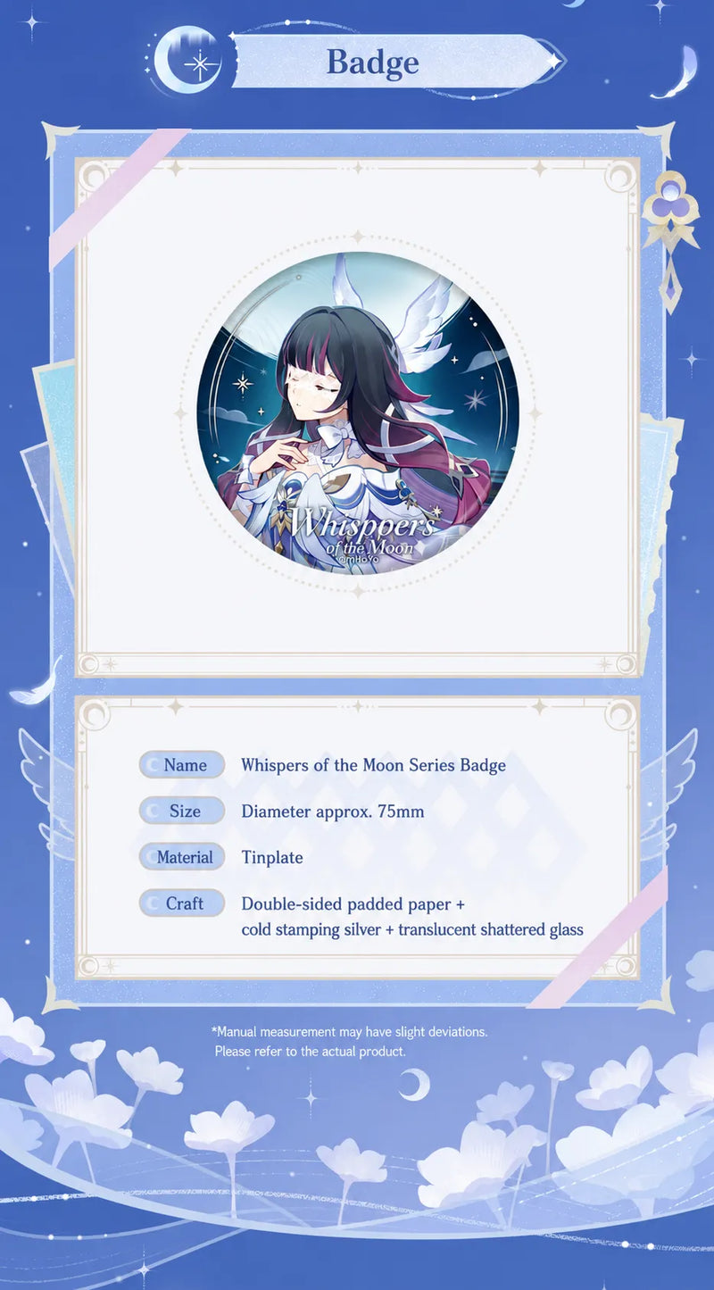 Whispers of the Moon Series Columbina badge design and product details