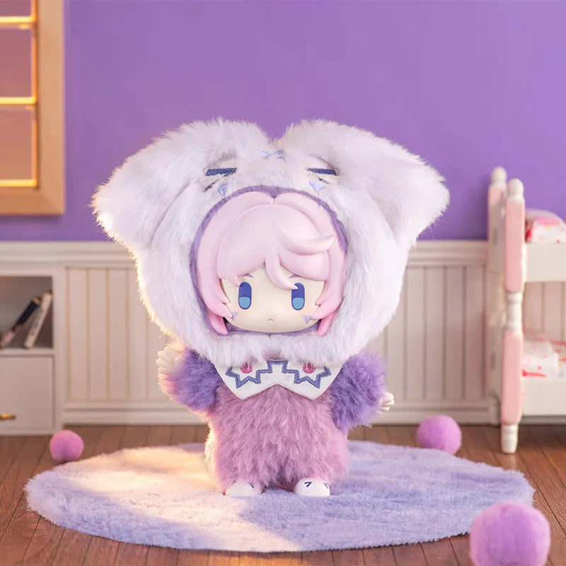 Genshin Impact Winter Nesting Series Citlali plush charm in a lavender animal-themed outfit