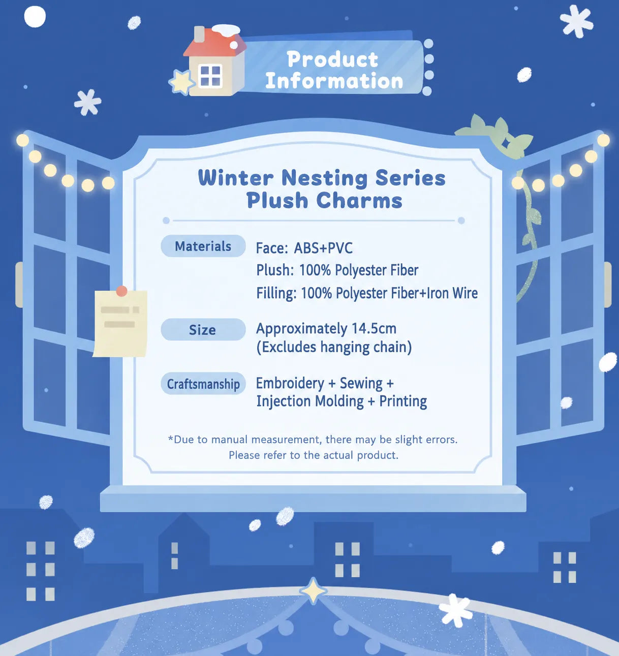 Genshin Impact Winter Nesting Series plush charm product information and materials