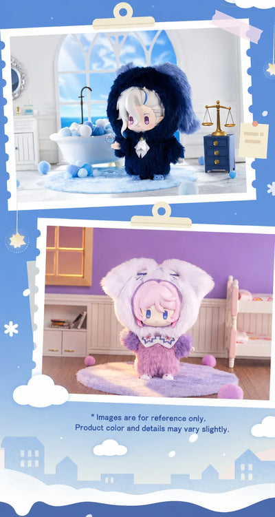 Genshin Impact Winter Nesting Klee, Tartaglia and Zhongli plush charm designs