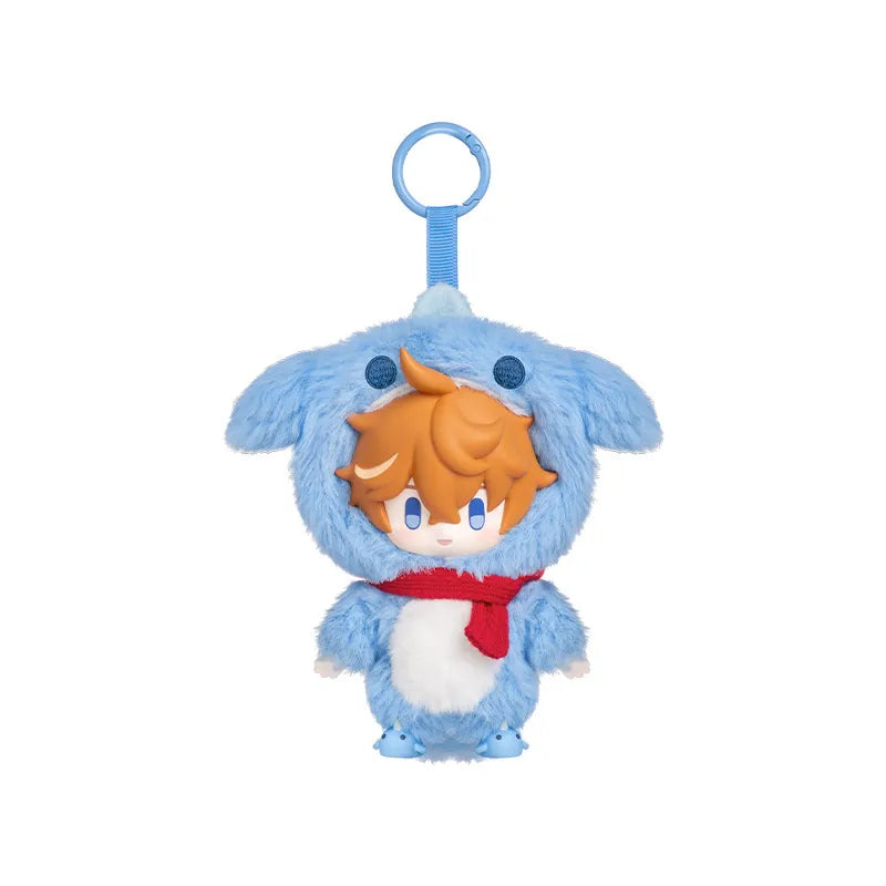 Genshin Impact Winter Nesting Series Tartaglia plush charm on a white background