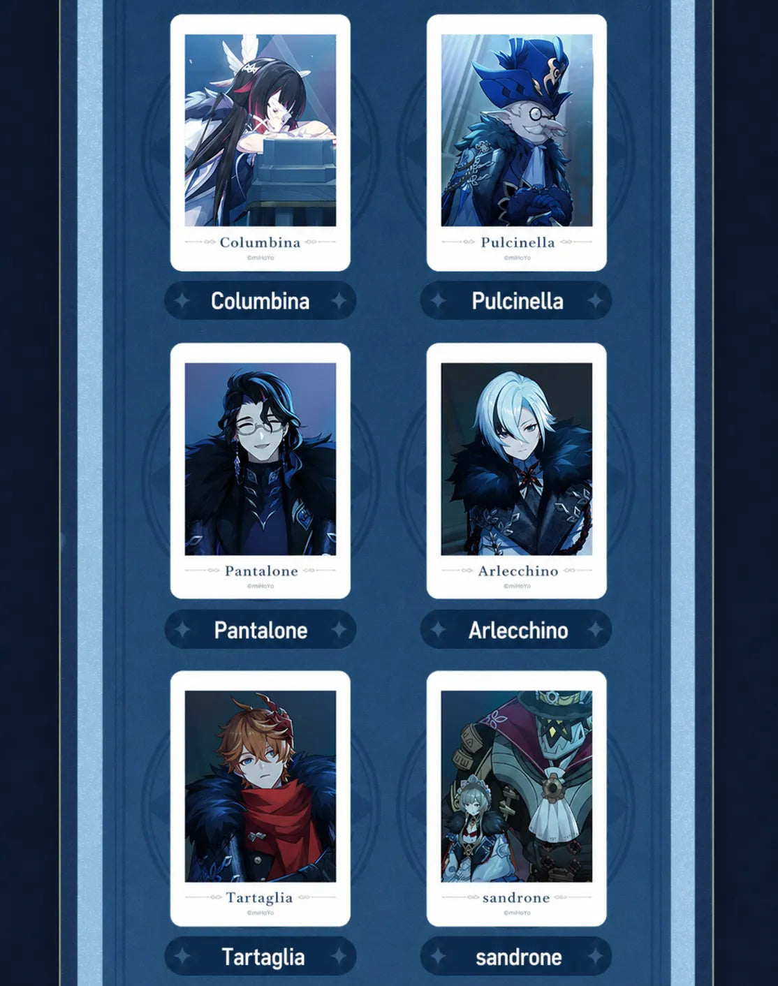 Genshin Impact Winter Night’s Laze set with bonus photo card included