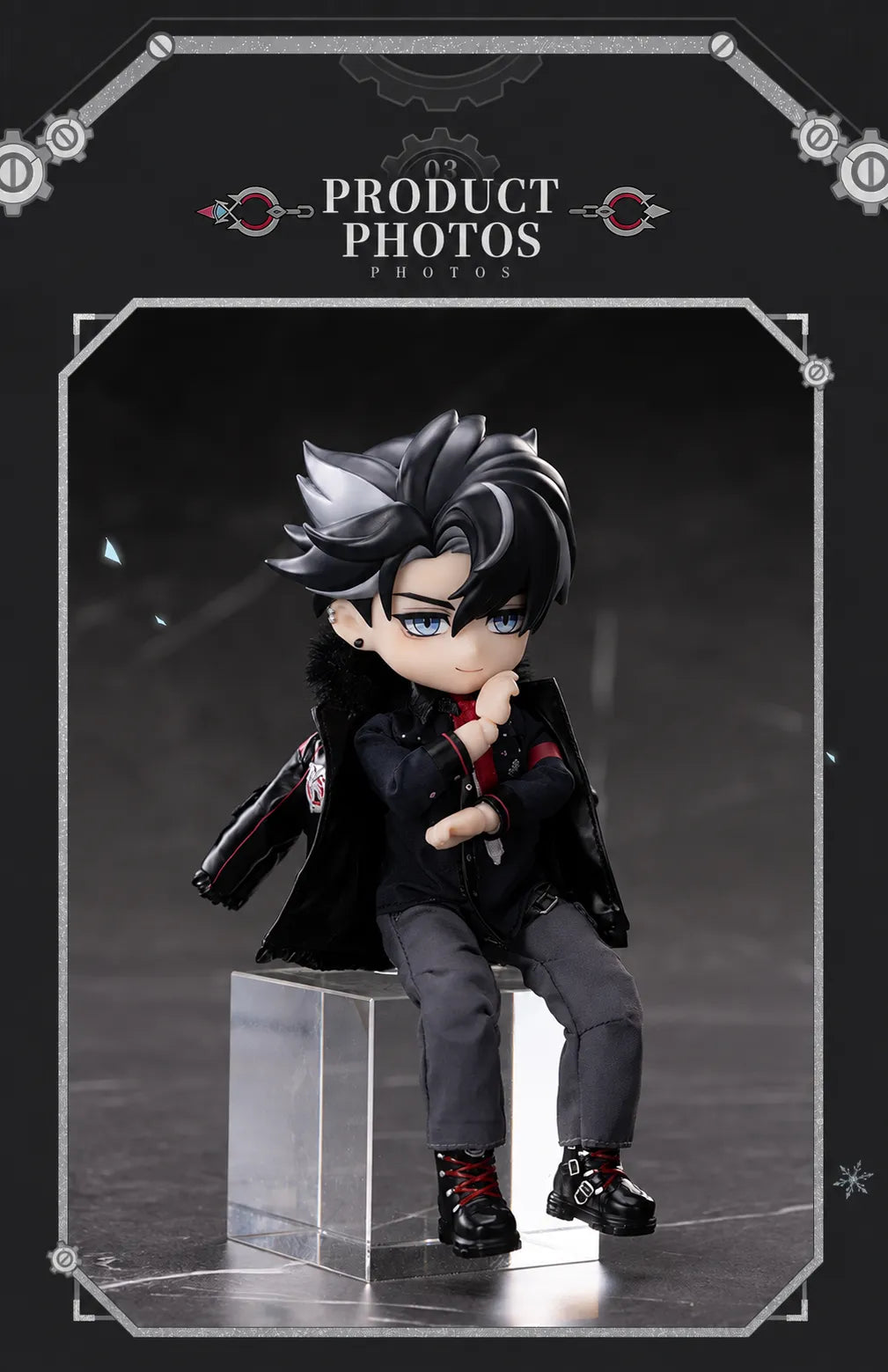 Wriothesley action figure accessory set showing layered outfit details