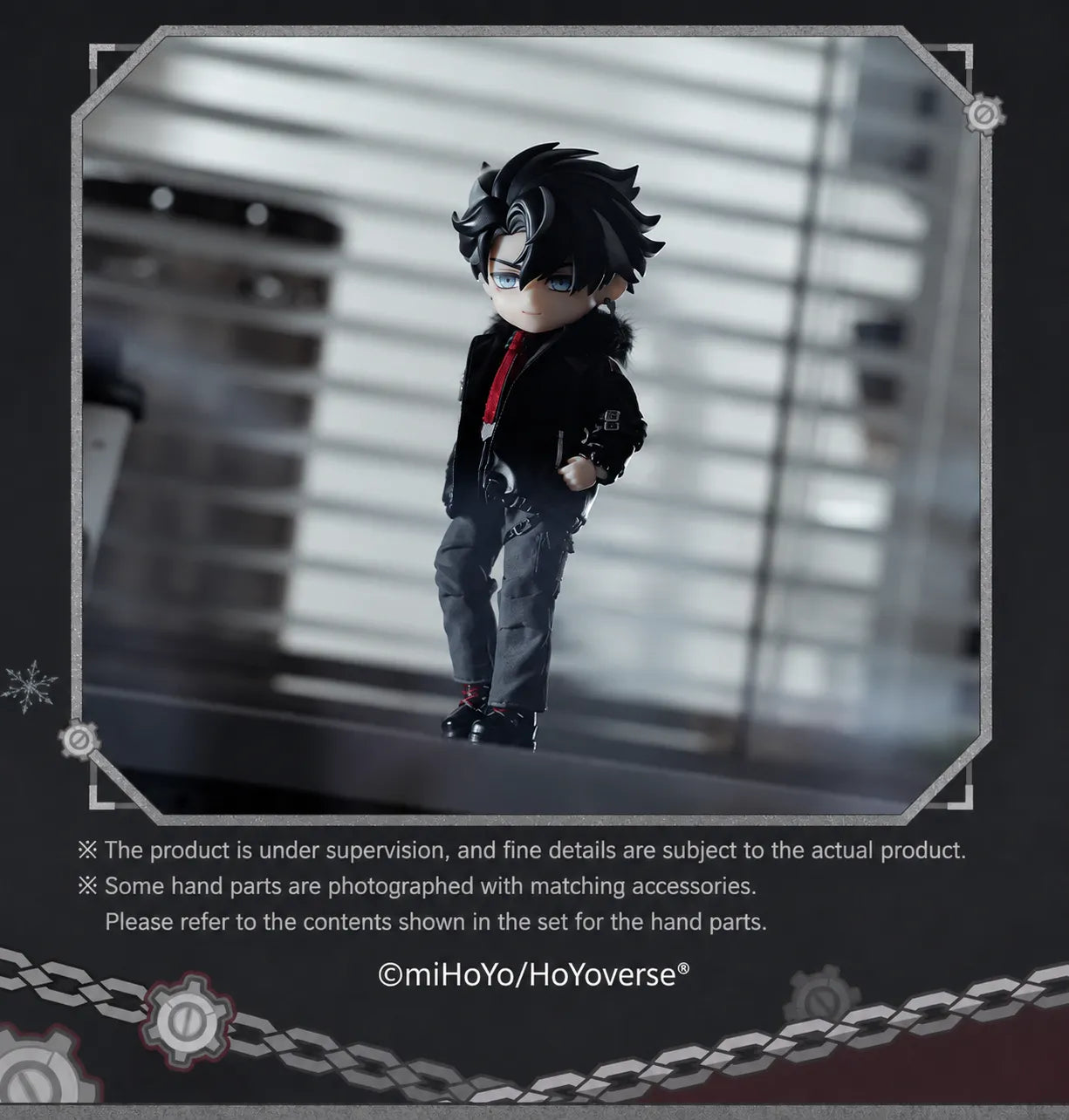 Wriothesley 1/12 action figure wearing the complete accessory outfit set