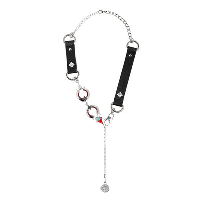 Genshin Impact Wriothesley themed necklace isolated on white background
