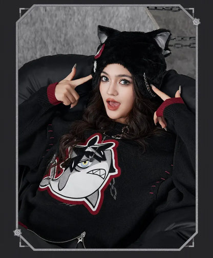 Genshin Impact Wriothesley themed plush accessory for winter outfits and cosplay styling