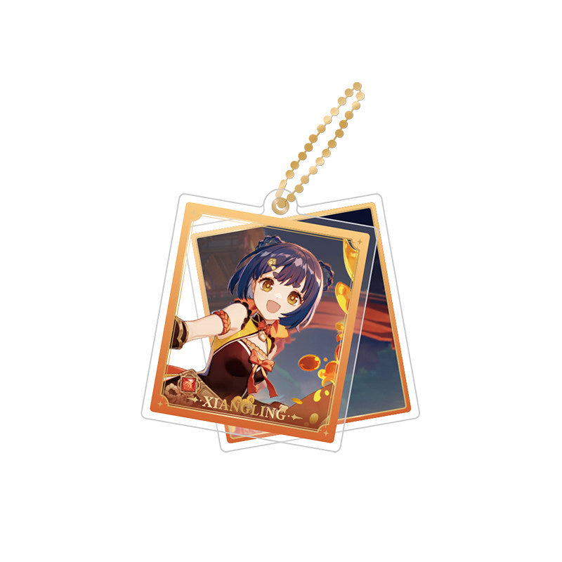 Genshin Impact Xiangling rotating double-sided acrylic keychain