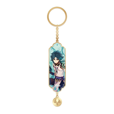 Genshin Impact Xiao character illustration metal epoxy keychain charm