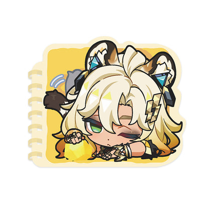Genshin Xilonen Q Version Expression Series spiral notepad featuring chibi Natlan character artwork