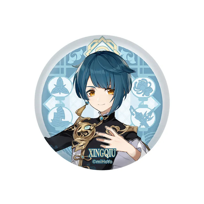 Genshin Impact Xingqiu Character Badge Liyue Harbor Series Collectible Pin