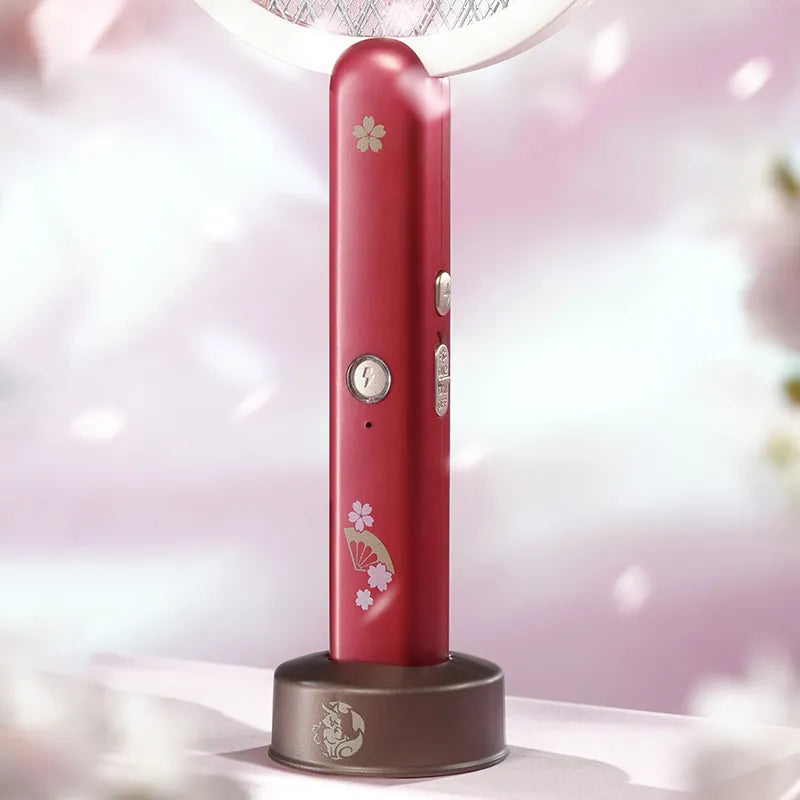 Yae Miko electric mosquito swatter from Genshin Impact with decorative sakura mesh design