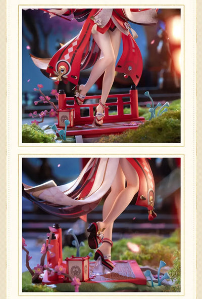 Sakura themed scene detail of Yae Miko Ethereal Smile Ver. 1/7 Scale Figure