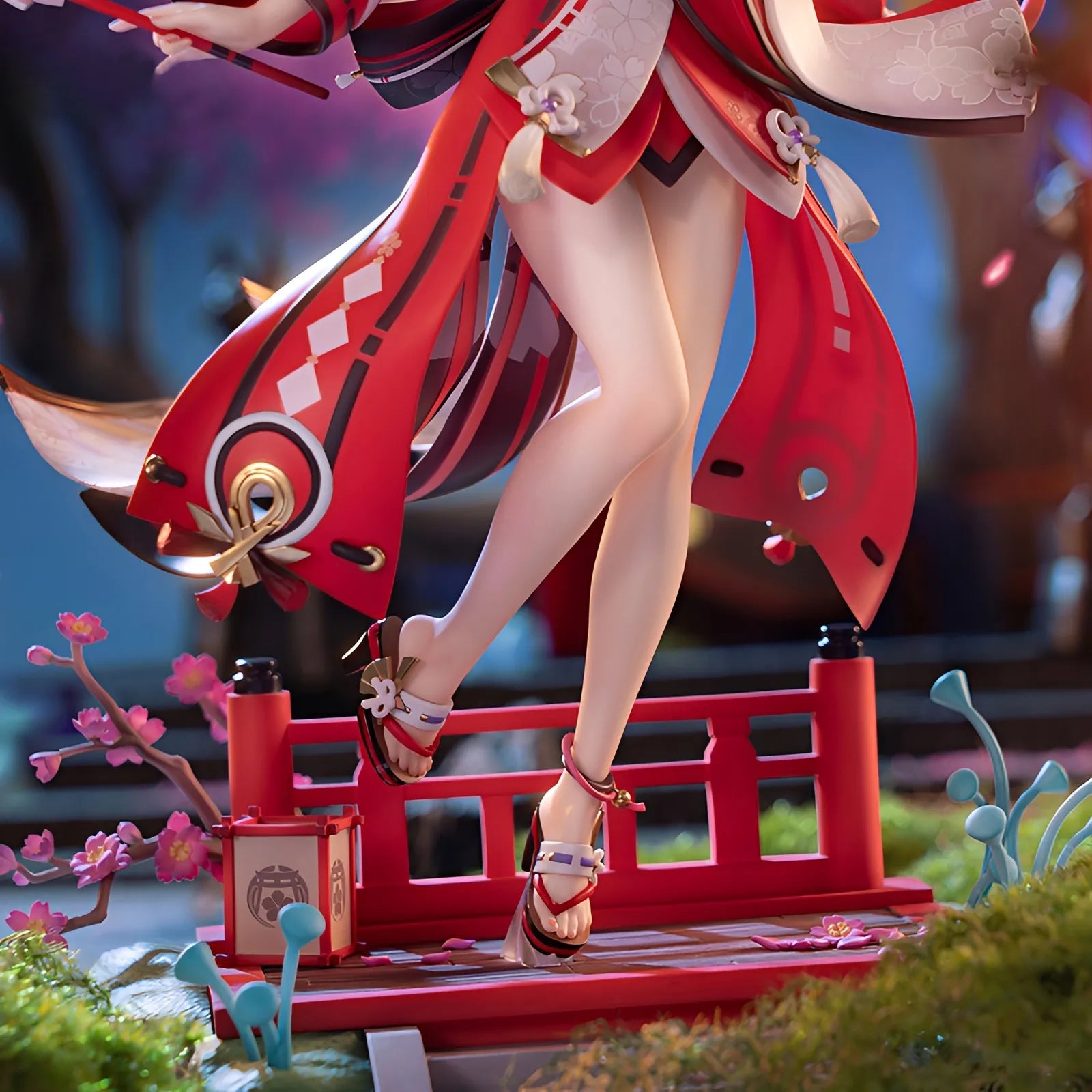 Side view of Yae Miko Ethereal Smile Ver. 1/7 Scale Figure featuring layered kimono details and elegant pose