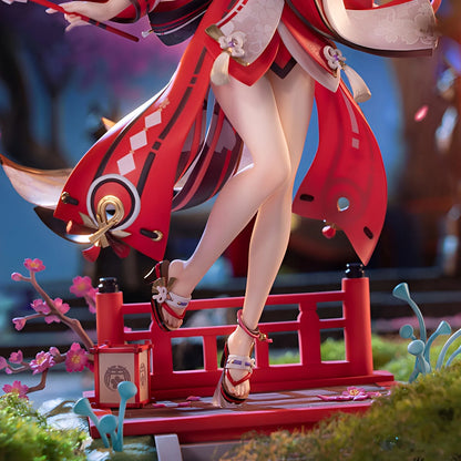 Side view of Yae Miko Ethereal Smile Ver. 1/7 Scale Figure featuring layered kimono details and elegant pose