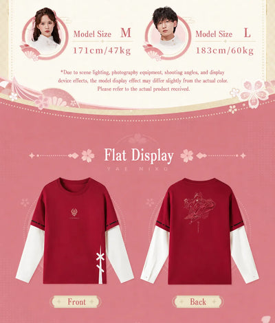 yae miko themed outfit styling with layered long sleeve t shirt