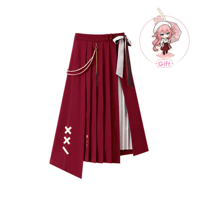 genshin impact yae miko pleated skirt isolated on white background