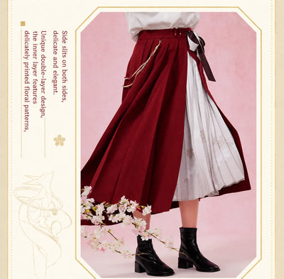 yae miko skirt side slit detail elegant movement effect