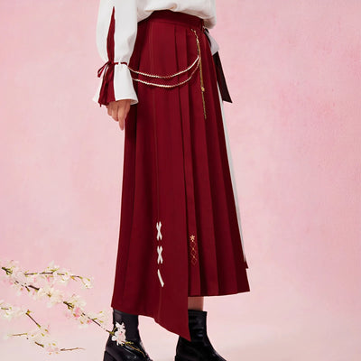 genshin impact pleated skirt front and side angle showcase