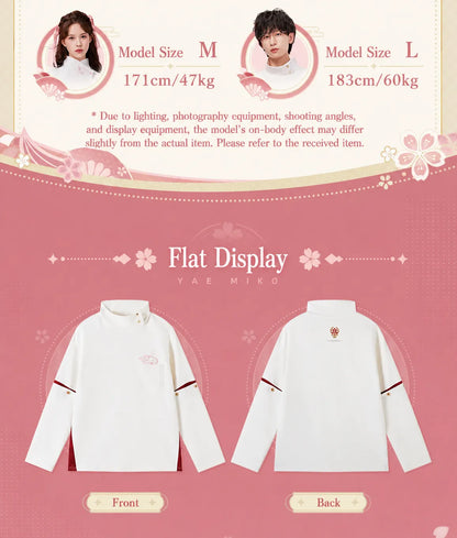 back design logo detail yae miko sweatshirt