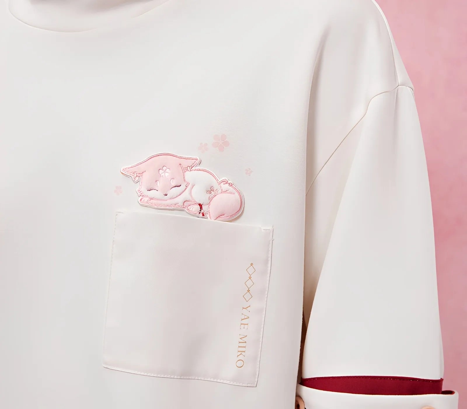 genshin impact stand collar sweatshirt model styling look