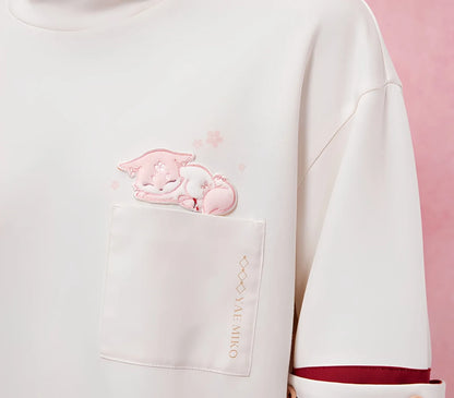genshin impact stand collar sweatshirt model styling look