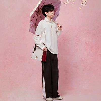 Genshin Impact Yae Miko casual pants front view full outfit side panel design