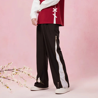 Yae Miko casual pants worn by model lifestyle pose relaxed fit design