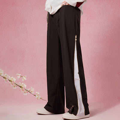Yae Miko casual pants side panel design with contrast fabric detail