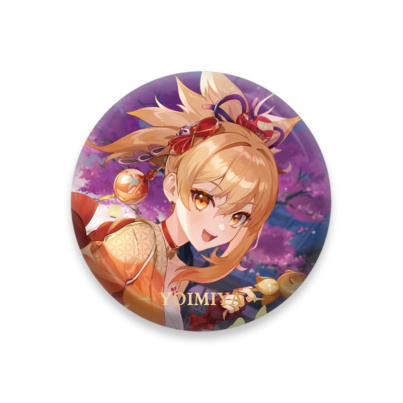 Genshin Impact Yoimiya character badge anime collectible pin