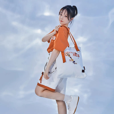 Yoimiya tote bag daily use lifestyle carrying scene canvas bag