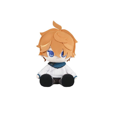 Genshin Impact Young Ajax sitting plush doll on white background