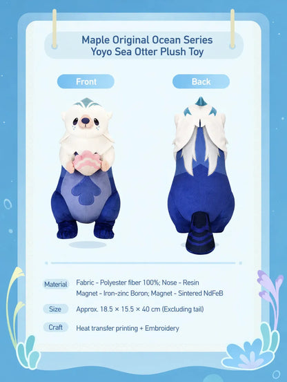 Genshin Impact Yoyo Sea Otter plush size approximately 18.5 x 15.5 x 40 cm excluding tail